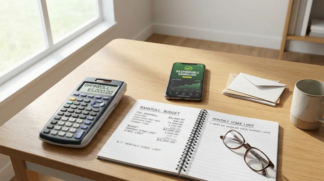 Financiële planning voor sportweddenschappen met calculator en notities