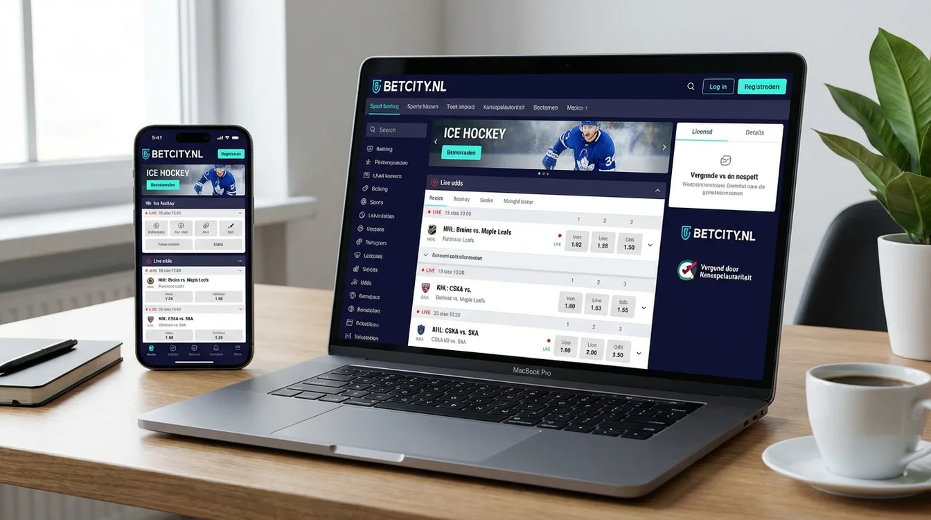Online sportweddenschappen platform op laptop en smartphone