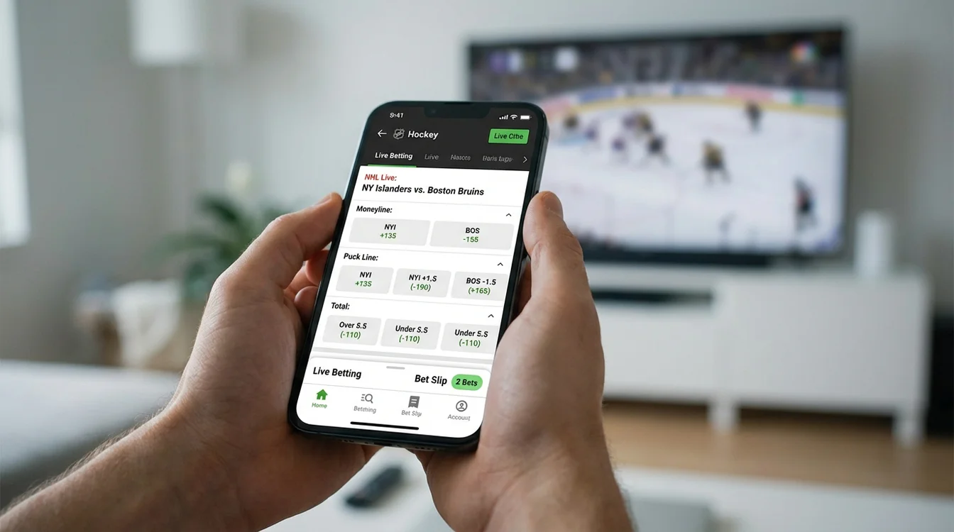 Moderne sportweddenschappen app interface op smartphone