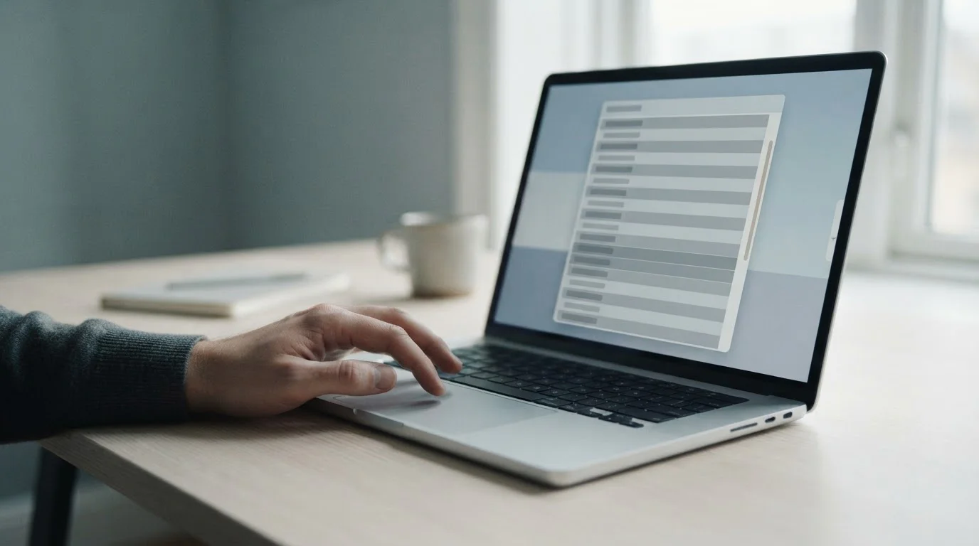 Neutraal scherm met een keuzelijst van bankrijen zonder herkenbare merken, symbool voor bankdekking via open banking