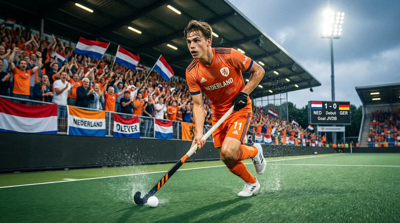 Jonge hockeyspeler maakt zijn debuut voor het Nederlands elftal