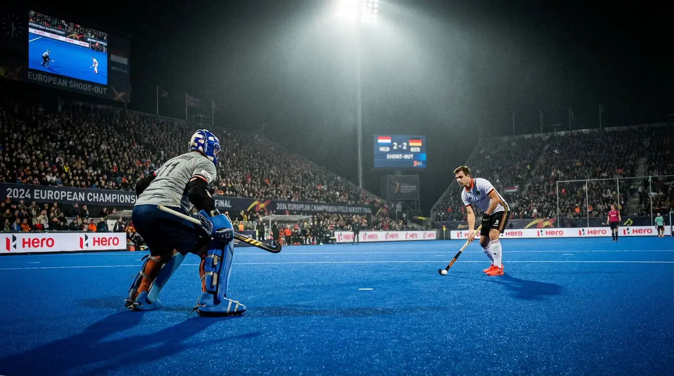 Spannende shoot-out tijdens de EK hockey finale
