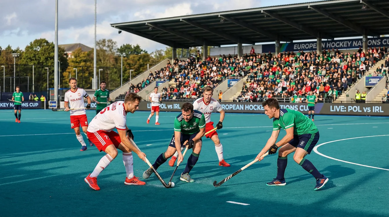 Europese hockeywedstrijd tussen subtop landen