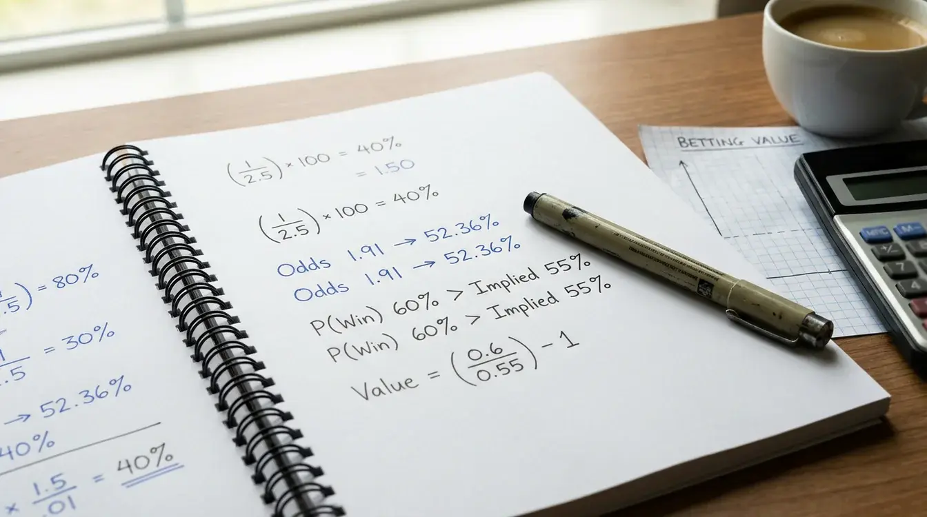 Berekening van odds en waarschijnlijkheden op papier