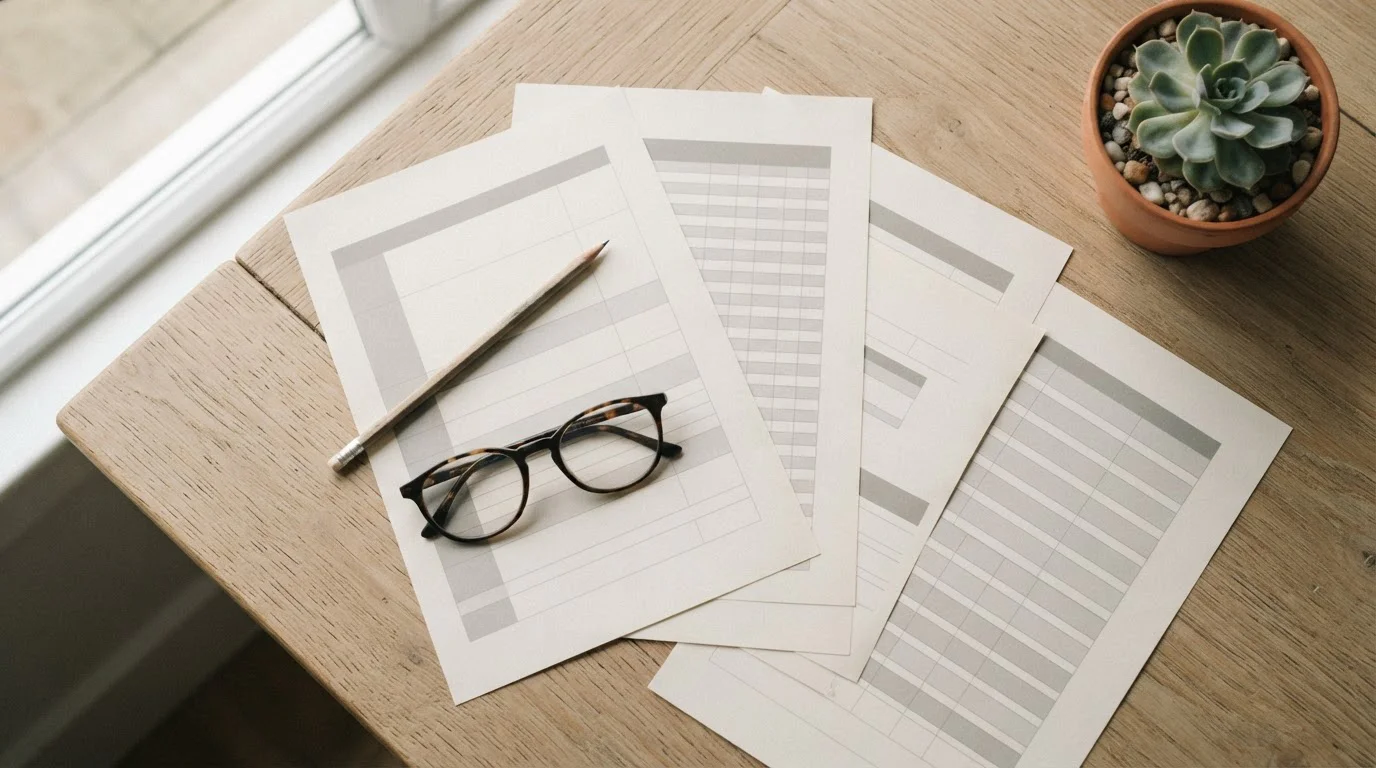 Vergelijkend overzicht van doorlopende promoties op een werktafel