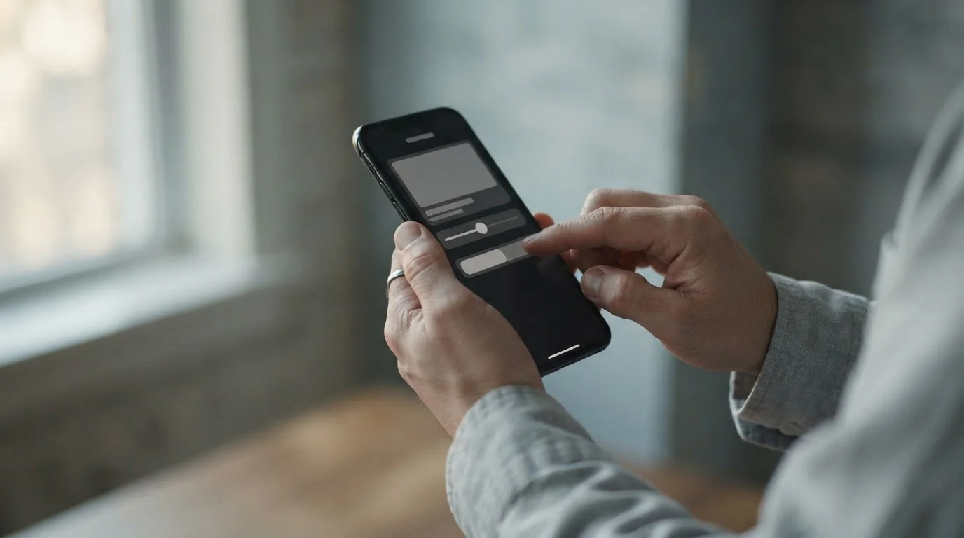 Vingers stellen een limiet in op een smartphonescherm