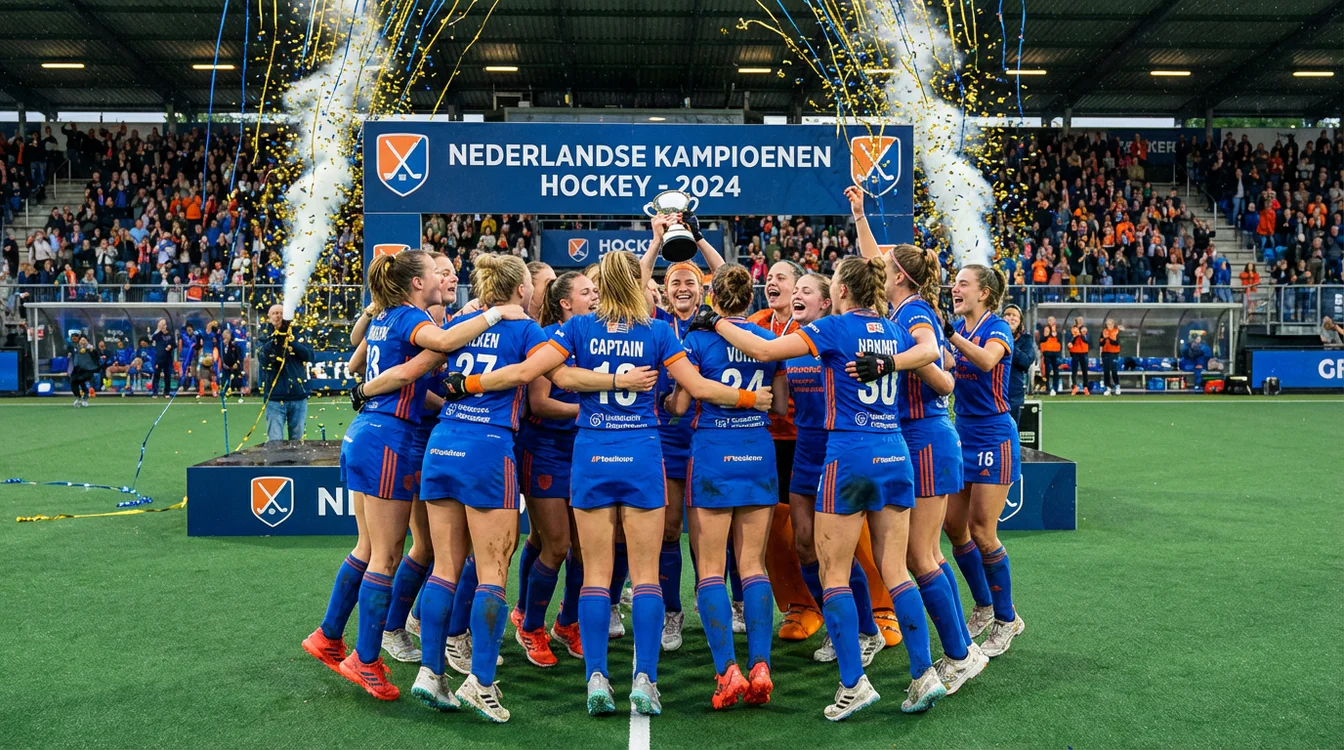 HC Den Bosch dames tijdens kampioenschapswedstrijd